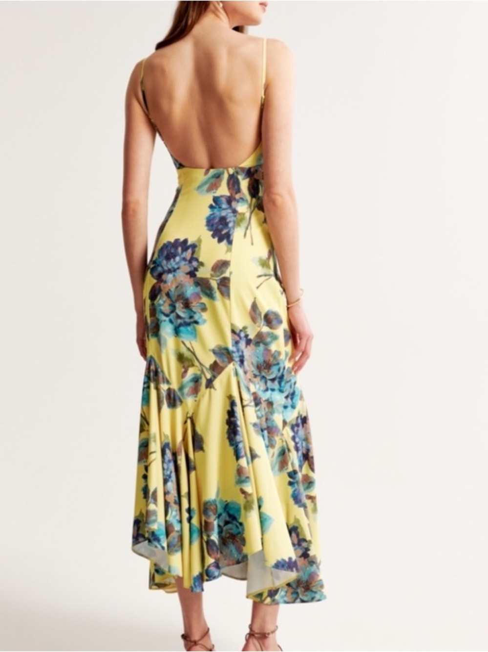 Abercrombie & Fitch mermaid slip maxi dress 💛🩵 - Picture 2 of 6
